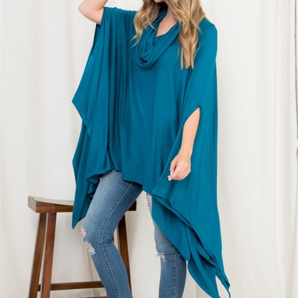 Teal Poncho - Picture 7 of 11